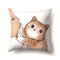 Katze geometrische kreative einseitige Polyester Kissenbezug Sofa Kissenbezug Home Kissenbezug Wohnzimmer Schlafzimmer Kissenbezug - #9