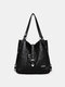 Women Multi-carry Large Capacity Backpack Handbag Shoulder Bag - Black