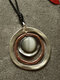Vintage Multi-layer Irregular Circle Wax Rope Alloy Long Necklace - #01