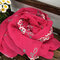 Women Embroidered Comfort Linen Scarves - Rose