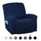 All-inclusive High Stretch Recliner Chair Covers Waterproof Anti-skid Couch Slipcover Washable Furniture Protector 7 Colors - Navy