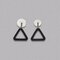 Simple Women Earrings Geometry Circle Triangle Square Rectangle Earrings - #1