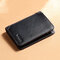Men Genuine Leather RFID Anti-theft Retro Large Capacity Foldable Card Holder Wallet - Blue