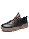 Men Brief Warm Lining Non Slip Outdoor Casual Shoes - Black