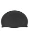 Silicone Waterproof Solid Color Swimming Cap For Adult - Black