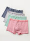 4Pcs Mens Cotton Graphene Breathable Antibacterial Thin Boyshorts Homewear Boxers Briefs - Multicolor