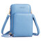 حقيبة يد نسائية من جلد البولي يوريثان بطاقة حقيبة كبيرة سعة حقيبة كروسبودي متعددة الجيوب هاتف - أزرق