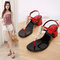 Season Toe Thick With Sandals Female 19 New Fashion Wild Net Red Word With High Heel Women's Shoes - Black