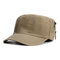 Men Simple Durable Cotton Military Hat Outdoor Travel Casual Anti-UV Flat Cap - Khaki