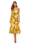881 Sexy Sleeveless Halter Strap Bohemian Strap Dress Women's Clothing - Photo Color