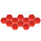 12Pcs 3D DIY Mirror Hexagon Vinyl Removable Wall Stickers Decal Home Decor Art - Red