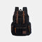 Men Vintage Waterproof Wear-resistant Outdoor Travel Backpack - Black