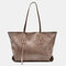 Women Alligator Large Capacity Handbag Shoulder Bag Tote - Khaki