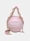 Women Basketball Football Chains Handbag Crossbody Bag Shoulder Bag - Pink