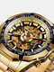 Fashion Men Watch 3ATM Waterproof Luminous Display Mechanical Watch - Gold