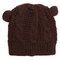Cute Cat Ear Devil Slouch Beanie Hat Crochet Knitted  Braided Winter Warm Cap - Coffee