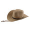 Wide Straw Hat Belt Buckle Men Summer Sun Protection Hat Foldable - Khaki