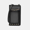 Women Touch Screen 6.3 Inch Phone Holder 10 Card Slot Rivet Crossbody Bag Wallet - Black