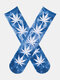 Unisex Cotton Tie-dye Maple Leaf Pattern Non-slip Breathable Socks - #12