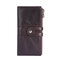 Genuine Leather RFID Antimagnetic Long Phone Wallet Card Holder Phone Bag - Coffee
