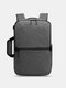 Splashproof Soild Dual Purpose Large Capacity Multi-pockets 15.6 Inch Laptop Business Backpack Satchel - Non-detachable Strap Grey