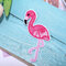 1 Pc Red White Embroidery Flamingo Cloth Paste / DIY Clothing Decoration Accessories Patch Paste - #3