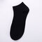Boat Socks Breathable Double Needle Men's Socks Wild Solid Color Socks Cotton Sweat Socks - Male black