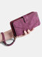 Magnetic Detachable Wallet Purse PU Leather Wallet Case For Phone - Wine Red
