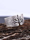 Vintage Tree of Life Titanium Steel Ring - Silver