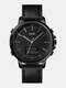 Leather Alarm Stopwatch Sport Watch Luminous Display Men Waterproof Dual Display Digital Watch - #01
