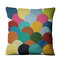 Water Ripple Geometric Color Wave Pillow Cover Linen Pillow Cushion Cover - #1