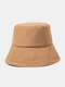 JASSY Unisex Cotton Outdoor All-match Sunscreen Big Brim Sun Hat Fisherman Hat - Brown