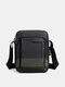 Men Nylon Casual Multifunction Multi-Pockets USB Crossbody Bag Shoulder Bag - Green