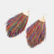 Bohemian Cotton Thread Arrow Tassel Pendant Earrings Temperament Feather Soft Tassel Earrings - 9