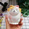 Cat Ceramic Mug With Lid  Ins Style Coffee Milk Water Cup Gift For Children - Yellow