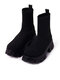Large Size Women Casual Elastic Slip-On Platform Shoes Brief Soft Comfy Stretch Knit Sock Boots - Black