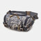 Men Canvas Camouflage Outdoor Tactical Sport Riding Waist Bag Sling Bag Chest Bag - #01
