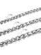 Trendy Simple Snake Bone Chain Shape Titanium Steel Necklace - Silver （Width: 0.4 cm / 0.16 in）