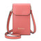 Women Solid Flap Card Bag Phone Bag Crossbody Bag - Pink
