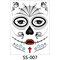 Face Temporary Tattoo Sticker Body Art Waterproof Masquerade Funny Makeup Halloween Fake Tattoo Transfer Paper - 07