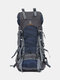 Men 60L Super Larger Capacity Waterproof Outdoor Camping Hiking Travel Backpack - Blue