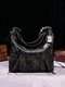 Vintage Multifuction Bucket Bag Crossbody Bag Faux Leather Waterproof Tote Large Capacity Shoulder Bag - gris