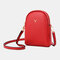 WomenSmall Crossbody Phone Bag Cellphone Shoulder Bags Card Holder Wallet Purse - Red