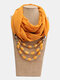 1 Pcs Chiffon Pure Color Resin Pendant Decor Sunshade Keep Warm Shawl Turban Scarf Necklace - Orange