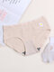 Women Daisy Print 90% Cotton Full Hip Soft Breathable Comfy Mid Waisted Panty - Nude