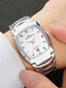 4 Colors Alloy Couple Business Watch Decorated Pointer Calendar Quartz Watch - Silver Case White Dial