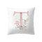シンプルな北欧スタイルのピンクのアルファベットABCパターンスロー枕カバーホームソファクリエイティブアート枕カバー - ＃20