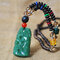 Vintage Handmade Buddha Beads Long Necklace Ethnic Irregular Crystal Pendant Sweater Chain - 23