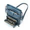 Women Anti-theft Solid 2 Picese Multifunction Crossbody Bag - Blue