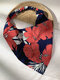 Women Chiffon Floral Pattern Triangle Scarf Wide Headscarf Headband - #01